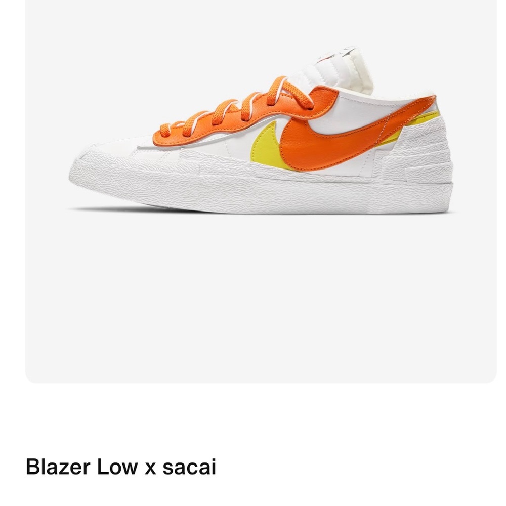 Nike Blazer Low x sacai - Orange and Yellow